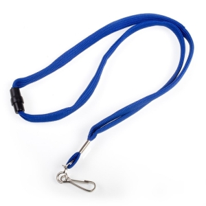 Smycz do identyfikatorów OPUS O.LANYARD 4 z karabińczykiem niebieska 10szt.