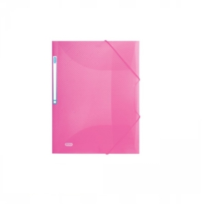 Teczka z gumką A4/40mm 24x32cm ELBA urban przezroczysta różowa