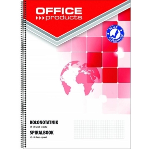 Kołozeszyt A5/80 kratka 70g bez marginesu OFFICE PRODUCTS z mikroperforacją 1szt.