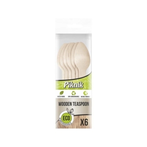 Sztućce drewniane łyżeczki PIKNIK ECO 6szt.
