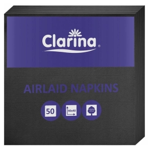 Serwetki flizelinowe 40X40 CLARINA AIRLAID czarne 50szt.