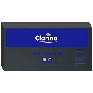 Serwetki dwuwarstwowe 33x33 CLARINA czarne 250szt.