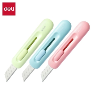 Nóż do papieru 12mm DELI LONGREEN MINI mix kolorów 1szt