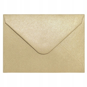 Koperta ozdobna 70x100mm PEARL złoty 150g/m2 10szt.