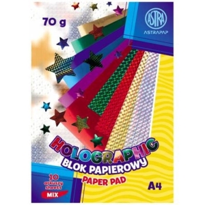 Blok holograficzny A4/170g kolorowy 10 kartek ASTRA