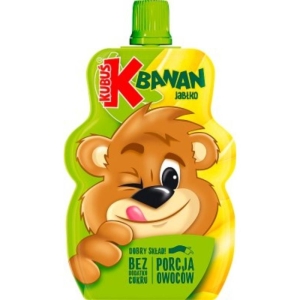 Mus owocowy 100g KUBUŚ bananowo-jabłkowy 1szt.