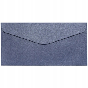 Koperta ozdobna DL 110x220mm perłowa granatowa 150g 10szt.