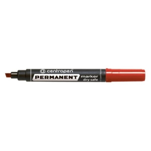 Marker permanentny ścięty 2,0-5,0mm DRY SAFE INK 8516 CENTROPEN czerwony 1szt.