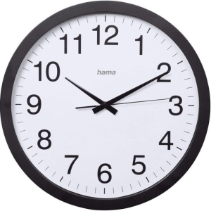 ZEGAR ŚCIENNY ARUBA 40CM HAMA CZARNY 1szt.