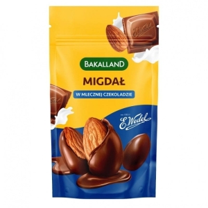 Bakalie migdały w mlecznej czekoladzie 75g BAKALLAND