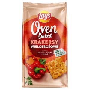 Ciastka krakersy wieloziarniste 80g LAYS OVEN BAKED czerwona papryka w ziołach