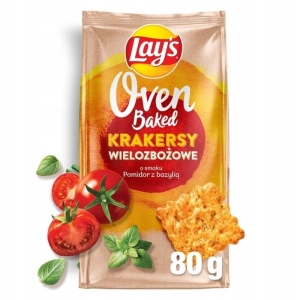 Ciastka krakersy wieloziarniste 80g LAYS OVEN BAKED pomidor z bazylią