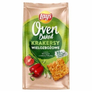 Ciastka krakersy wieloziarniste 80g LAYS OVEN BAKED warzywa z zieloną cebulką