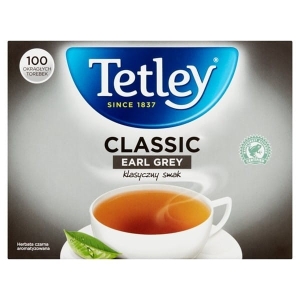 Herbata czarna ekspresowa TETLEY EARL GREY bez zawieszki 100szt.