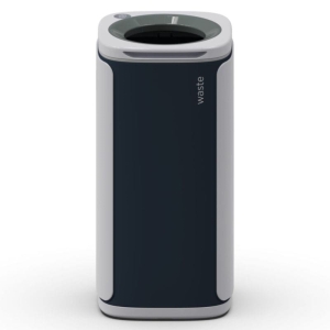 Kosz do segregacji odpadów zmieszanych WASTEE 60L czarny pokrywa szara ARGO