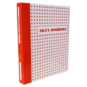 Segregator na akta osobowe A4/30 RINGOWY 2R KONFEX czerwony oprawa tektura lita 1szt.