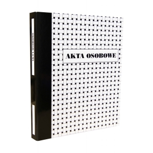 Segregator na akta osobowe A4/30 RINGOWY 2R KONFEX czarny oprawa tektura lita 1szt.