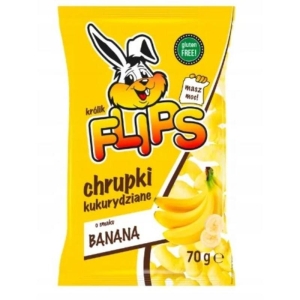 Chrupki kukurydziane 70g FLIPS bananowe