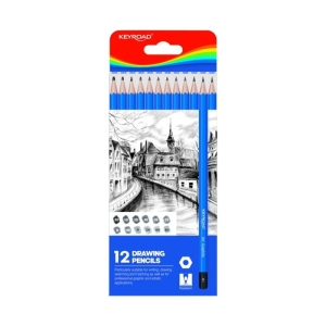 Zestaw ołówków do szkicowania KEYROAD z zawieszką 12szt.