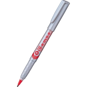 Marker foliopis/do cd 0,8mm F okrągły PENTEL NMS51 ekologiczny czerwony