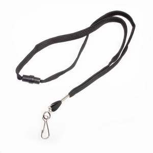 Smycz do identyfikatorów OPUS O.LANYARD 4 z karabińczykiem czarna 10szt.