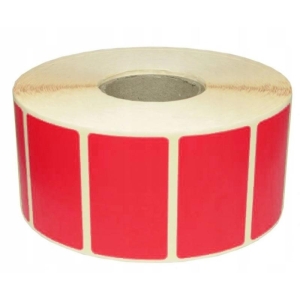Etykiety na rolce termiczne 32x20mm 200etykiet czerwone