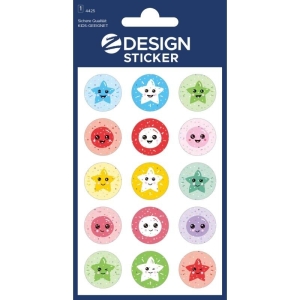 Naklejki Z-DESIGN brokatowe - gwiazdki 15szt.