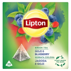 Herbata zielona LIPTON GREEN TEA PIRAMIDKI JAGODA I GOJA 20szt.