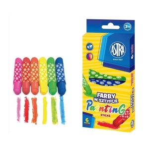 Farby w sztyfcie 6 kol okrągłe JUMBO ASTRA 6szt.