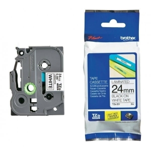 Taśma BROTHER TZE251 24/8 czarno-biała