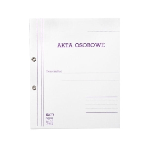 Skoroszyt oczkowy Kartonowy A4 pełny na akta osobowe BIGO /23084/
