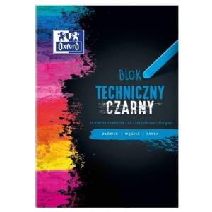 Blok techniczny A3/210g czarny 10 kartek OXFORD /400093235/