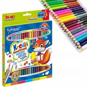 BAMBINO KREDKI TRÓJKĄTNE DWUSTRONNE 24=48 KOLORÓW