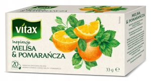 Herbata ziołowo-owocowa VITAX melisa pomarańcza 20szt.