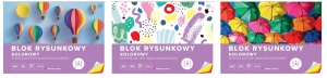 Blok rysunkowy kartonów kolorowych A3/20 INTERDRUK