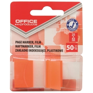Zakładki indeksujące 25x43mm PP 1x50szt. OFFICE PRODUCTS pomarańczowe /14223121-07/