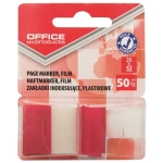 Zakładki indeksujące 25x43mm PP 1x50szt. OFFICE PRODUCTS czerwone /14223121-04/