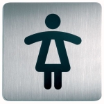 Tabliczka piktogram WC PANIE 150x150 mm /495623/