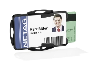 Etui Dwie Karty Identyfikacyjne Otwarte Durable Czarne 54x84mm 10szt. 8919 01