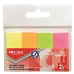 Zakładki indeksujące 20x50mm neon 4x40szt. OFFICE PRODUCTS 160szt./14215334-99/