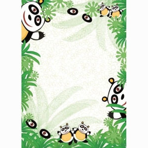 Papier ozdobny do drukowania A4 "Panda" - 170g/25ark /214707/