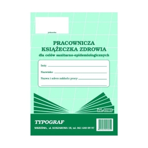 Druk "Książeczka Zdrowia Pracownika" TYPOGRAF /02065/