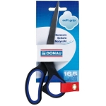 Nożyczki biurowe DONAU SOFT-GRIP 16,5 cm niebiesko-czarne /7922301PL10/