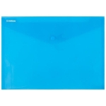 Teczka kopertowa DONAU na zatrzask transparentna niebieska A4 /8544001PL10/