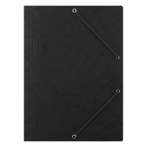 Teczka preszpanowa DONAU z gumką czarna /864308001PL/