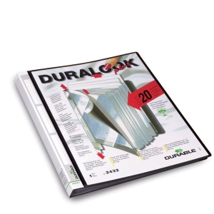 Album ofertowy, teczka DURALOOK PLUS 20 kieszeni PP czarny 243201