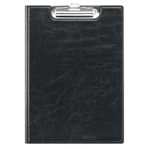 Teczka z klipem i okładką de luxe PCV czarny A4 2355 01