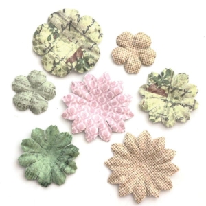 Kwiaty papierowe Płatki  24 szt. mix pastelowy /252015/