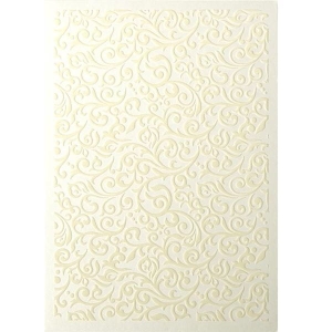 Papier ozdobny Welurowy Flock Kremowy A4 220g 5szt /208302/