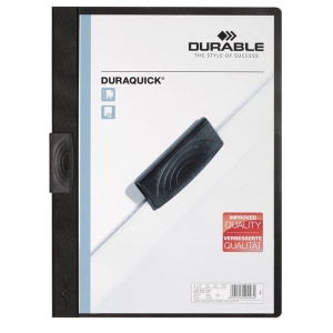 Skoroszyt zaciskowy DURAQUICK 1-20 kartek czarny A4 227001